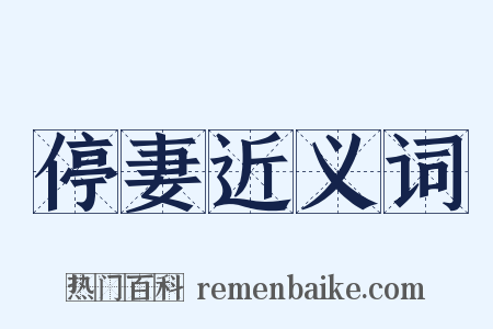 停妻近义词是什么意思的图片